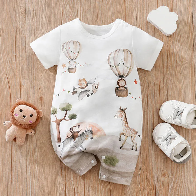 Summer Short Sleeve Baby Bodysuit