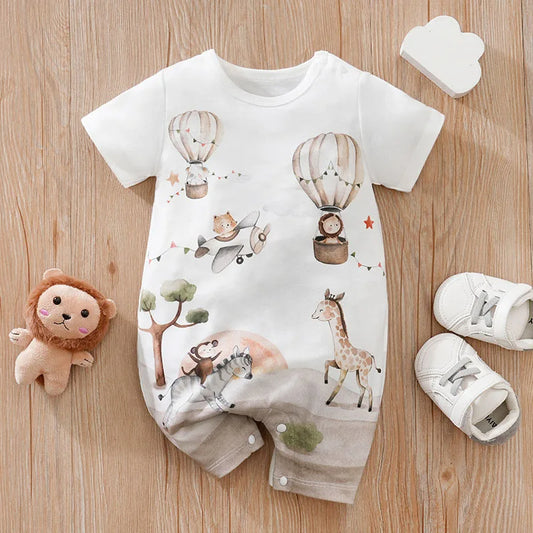 Summer Short Sleeve Baby Bodysuit