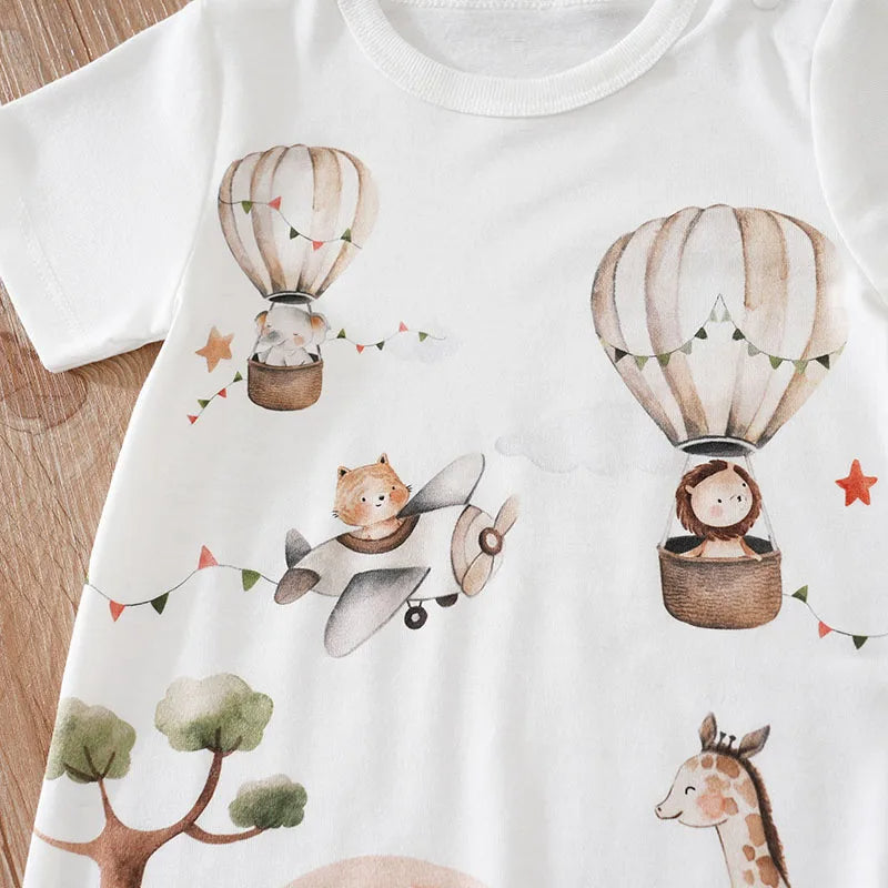 Summer Short Sleeve Baby Bodysuit