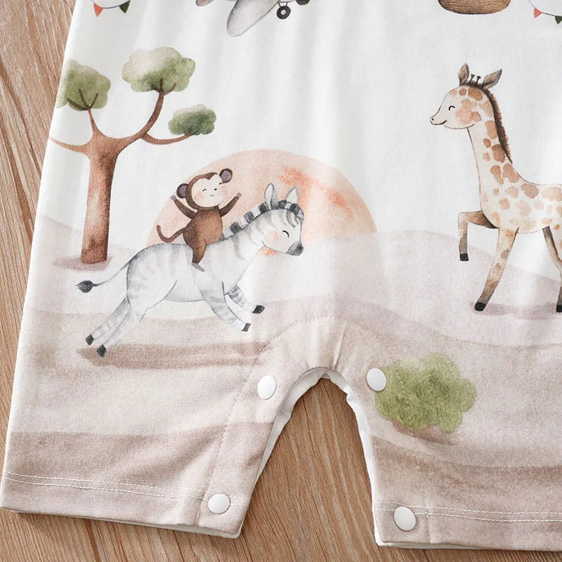 Summer Short Sleeve Baby Bodysuit