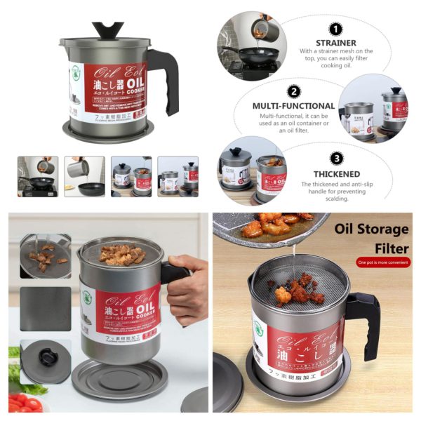 Fryer Oil Filter Pot Carbon Steel Oilcan